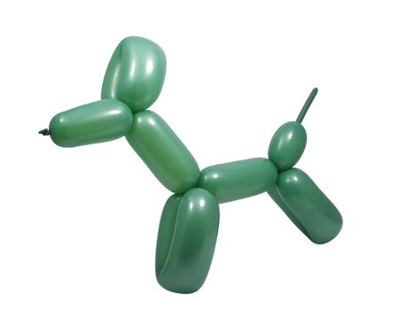 balloon model of dog isolated on the whiteの写真素材