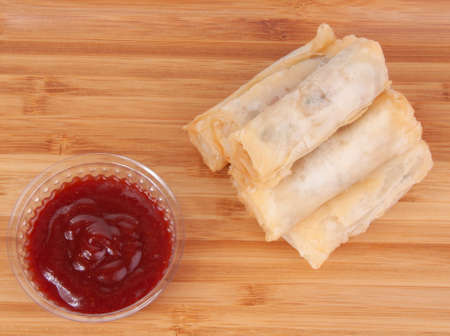 Deep fried snack sigara rolled isolated on the white