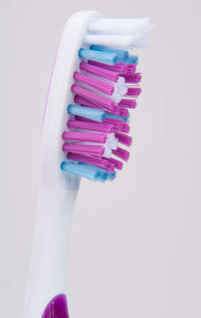 Two toothbrush for healthcare on the white backgroundの写真素材