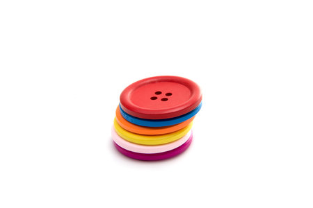 Button for clothmaking isolated on the whiteの写真素材