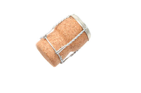 wine cork for bottle isolated on the whiteの写真素材