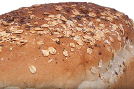 homemade natural bread isolated on the white