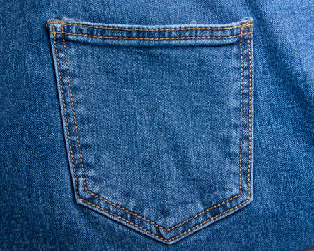 Denim jeans cotton blue pocket texture or backgroundの写真素材