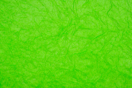 Green crumpled paper decorative background textureの写真素材