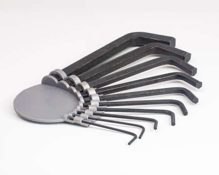 set of hex keys black isolated on the white background