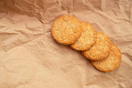 Cereal classic cookies isolated on the paper background