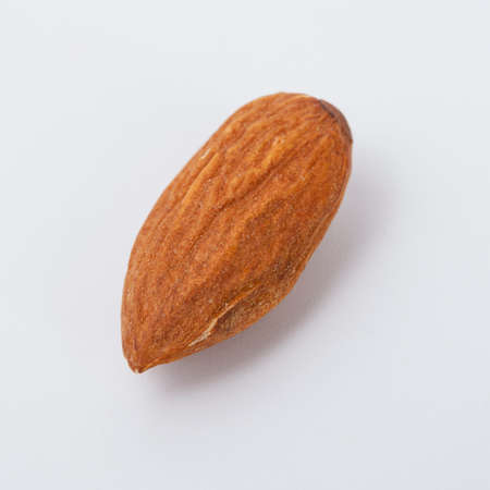 Almond nuts tasty food isolated on the white backgroundの写真素材
