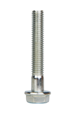 Screw bolt metal industrial isolated iron on the white background