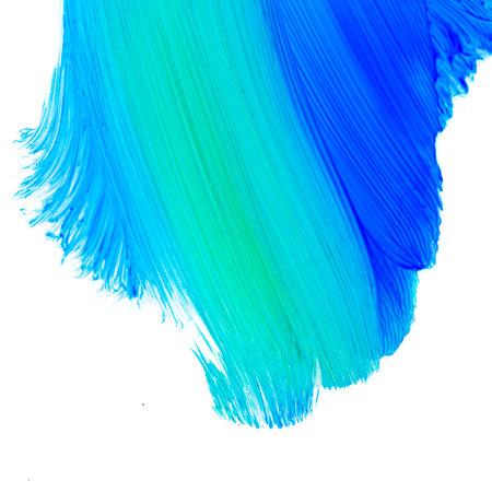 Acrylic brush stroke paiting over isolated background, canvas watercolor textureの写真素材