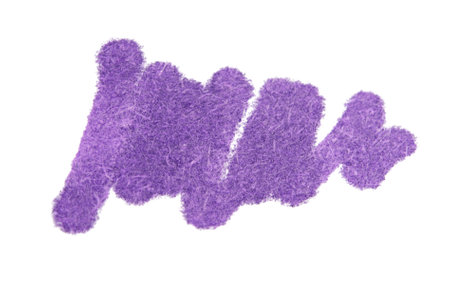 Purple doodle drawn in pencil on a white background close-upの写真素材
