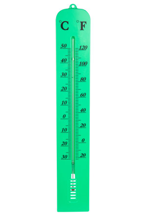 Temperature isolated on white background. with clipping path