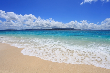 Beautiful beach and summer skyの写真素材