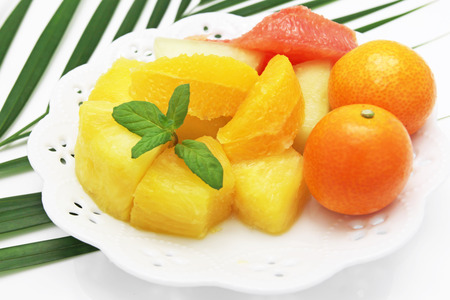 Fresh fruits saladの写真素材