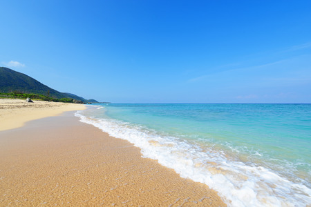 Beautiful beach and summer skyの写真素材