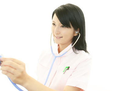 female nurse smilingの写真素材
