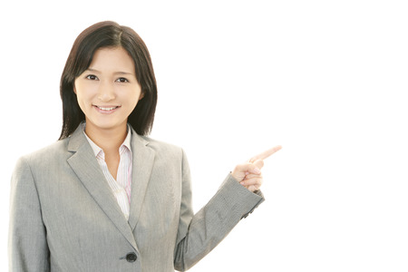 Office lady smilingの写真素材