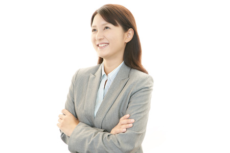 Office lady smilingの写真素材