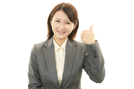 smiling office workerの写真素材