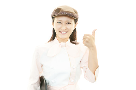 smiling Waitressの写真素材