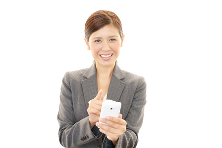 Women with smartphoneの写真素材