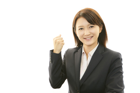 The businesswoman who enjoy workの写真素材