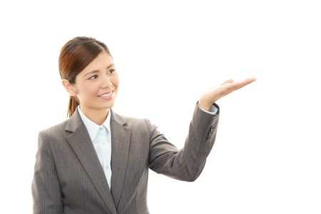 Office lady smilingの写真素材