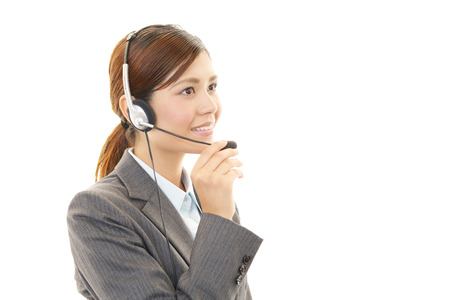 Smiling call center operatorの写真素材