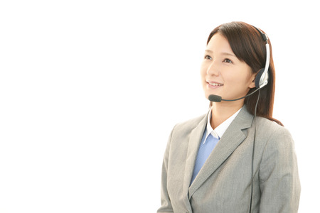 Smiling call center operatorの写真素材