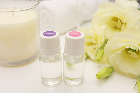 Beautiful flower and essential oilの写真素材