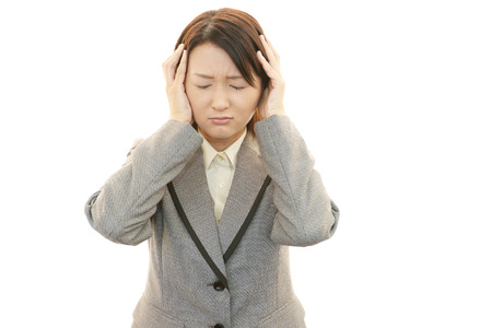 Woman who are tiredの写真素材