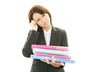 Woman who are tiredの写真素材