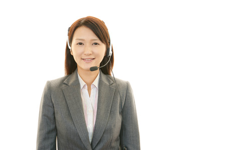 Smiling call center operatorの写真素材