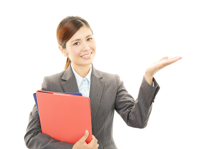 Office lady smilingの写真素材