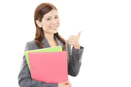 A woman who enjoys workの写真素材