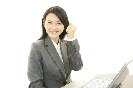 A woman who enjoys workの写真素材