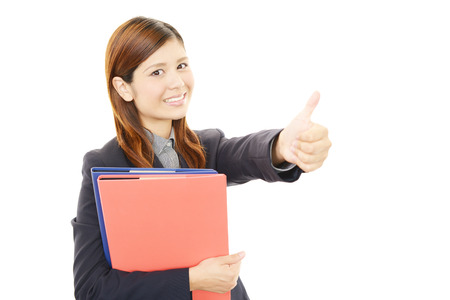 A woman who smiling happyの写真素材