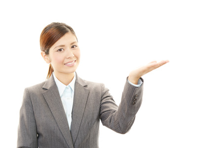 Office lady smilingの写真素材