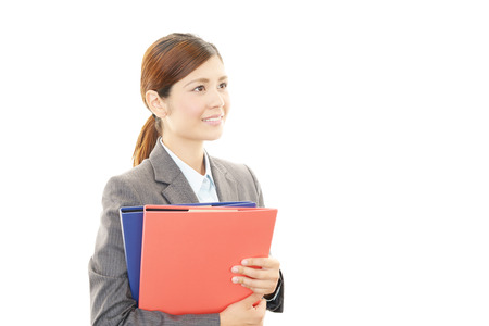 Office lady smilingの写真素材
