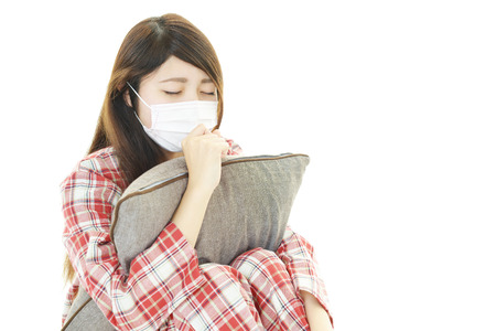 Woman caught a coldの写真素材