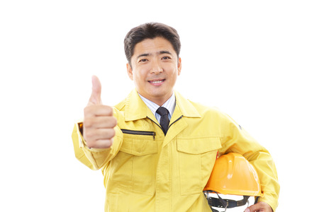 Portrait of a worker の写真素材