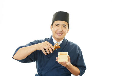 Portrait of a Japanese chefの写真素材