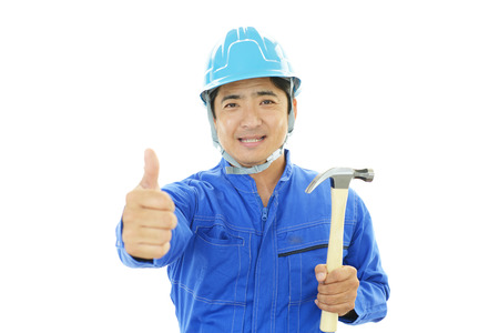 Portrait of a worker の写真素材