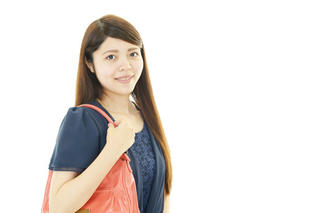A woman who smiling happyの写真素材