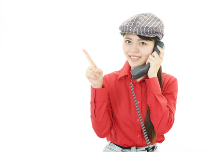 Smiling waitressの写真素材