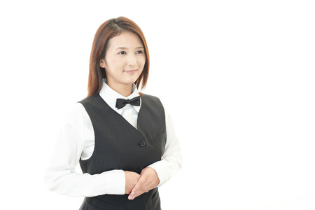 Smiling waitressの写真素材