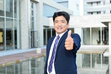 Businessman enjoying successの写真素材