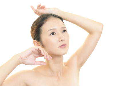 Relaxed beautiful woman.の写真素材