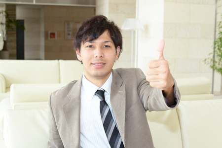 Businessman enjoying successの写真素材