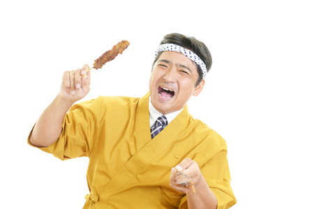 Portrait of a Japanese chefの写真素材