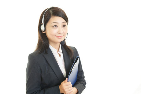 The operator who enjoys workの写真素材
